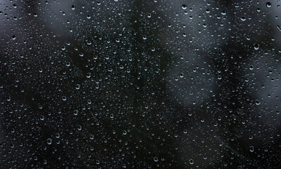 rain drops on the window surface