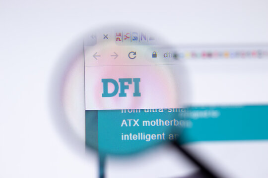 Saint Petersburg, Russia - 28 January 2021: DFI website page with logo close-up, Illustrative Editorial.