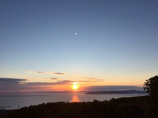 Obraz premium 北海道利尻島で見た夕日