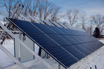 Installation of solar panels. Alternative energy