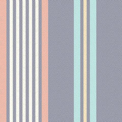 Stripe pattern multicolored herringbone vector. Textured vertical lines in blue, orange, turquoise, yellow for blanket, duvet cover, or other modern spring summer fashion or interior textile design.