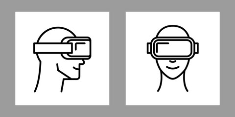 Virtual reality design icon. VR glasses isolated