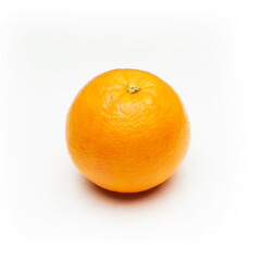 Single isolated white orange fresh orange fruit food
