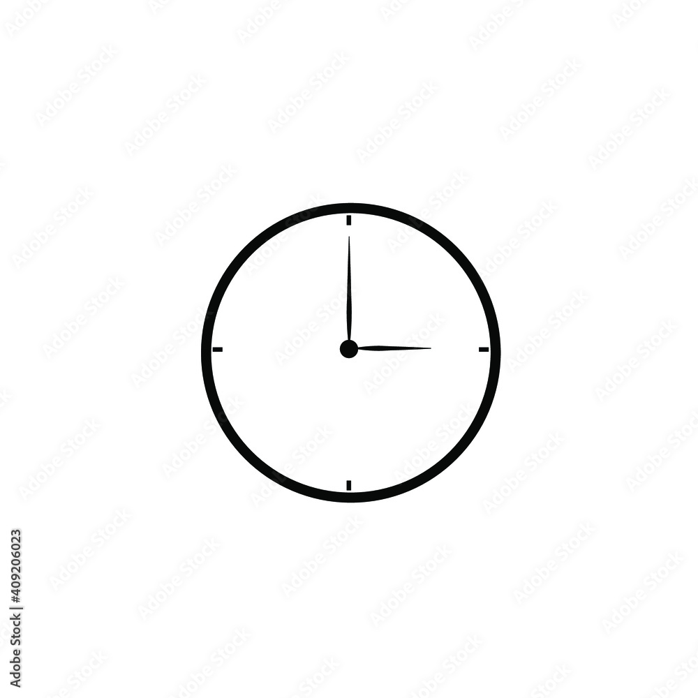 Aufkleber alarm clock icon in trendy flat style isolated on background. clock icon page symbol for your websit