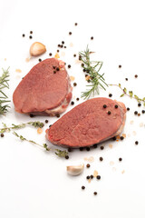 Fresh beefsteak in studio