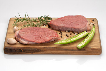 Fresh beefsteak in studio