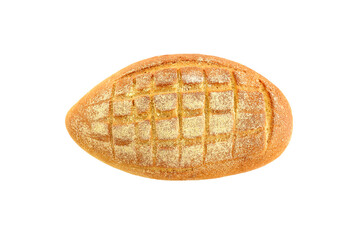Corn bread  on a white background. Top view.