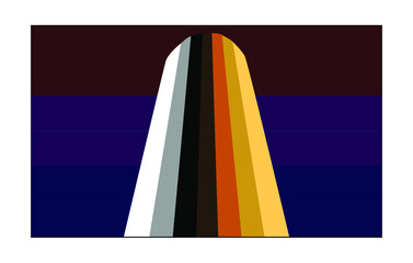 Vector illustration of flat Longhaired fetish pride flag on white background. A symbol of the longhaired fetish community.
