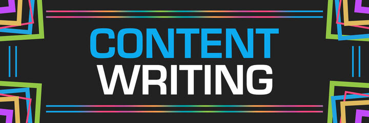 Content Writing Dark Colorful Random Borders Horizontal 