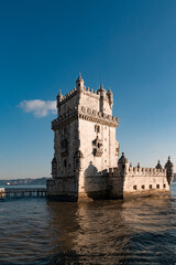 Fototapeta na wymiar Lisbon, Belem Tower - Tagus River, Portugal