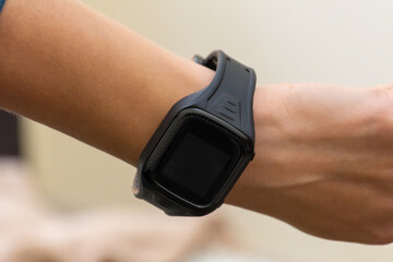 A COVID-19 positive tracking watch smart device for required patients for public safety, quarantine, and safety concepts.