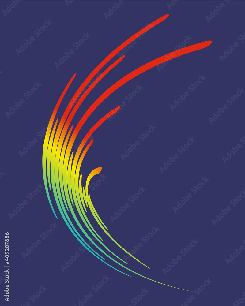 Poster abstract background with a colored dynamic wave. jpeg illustration for design