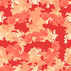 UFO camouflage of various shades of red, pink and white colors