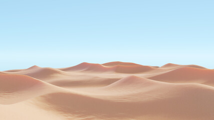 Fototapeta na wymiar Sand dunes landscape background. Panoramic desert with ripples.