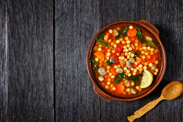chickpea and green broad bean Moroccan soup