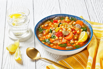 chickpea and green broad bean Moroccan soup