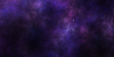 HDRI panoramic space galaxy nebula map. Space background with nebula and stars, equirectangular projection, environment map. Fractal 3d illustration.