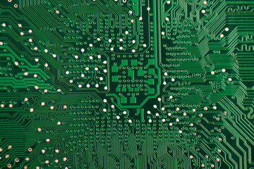 motherboard with green tracks