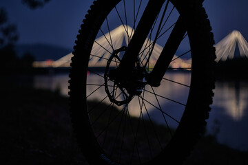 silhouette of a bike