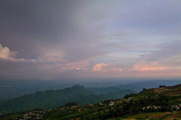 View Phu Thap Berk Phetchabun at sunset. In July.