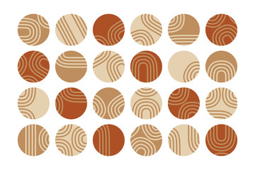 Abstract Beige Brown Stories Highlight Icons Collection