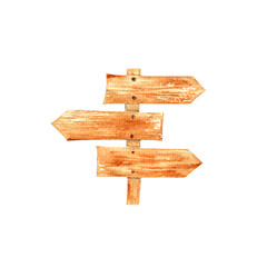 Watercolor wooden signboards.Retro,old hand painted wood banners,board,planks.