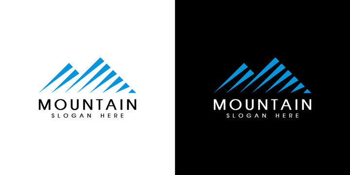 mountain logo vector design emblem