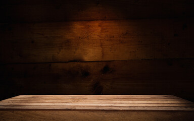 wood background and worn old wooden table