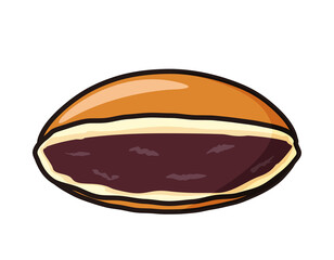 どら焼きのベクターイラスト　和菓子　