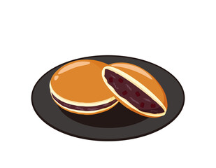 どら焼きのベクターイラスト 和菓子 抹茶 Baked Goods Wall Mural Baked Goo Nisi