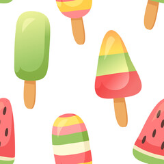 Hand Drawn Ice Cream Vector Artistic Drawing. Summer Illustration Sweet Fast Food