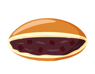 どら焼きのベクターイラスト　和菓子　
