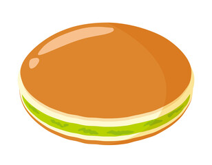 どら焼きのベクターイラスト 和菓子 Wall Mural Wallpaper Murals Nisi