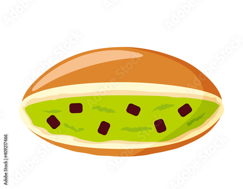 どら焼きのベクターイラスト 和菓子 抹茶 Wall Mural Nisi どら焼きのベクターイラスト 和菓子 抹茶 Wall Mural Nisi