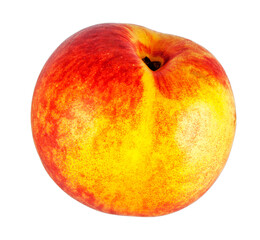 Fresh and ripe nectarine isolated on a white background. View from another angle in the portfolio.