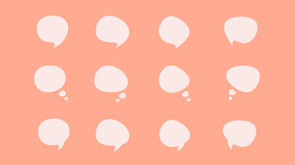 Vector Perfect Paper Style Speech Bubbles. Blank Isolated Paper Stickers