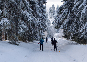 Wintersport im Erzgebirge in Sachsen