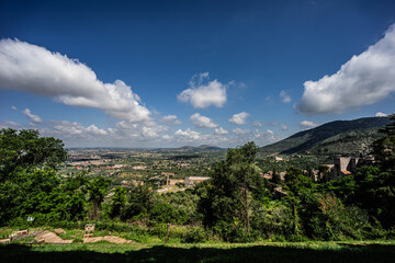 Fototapeta na wymiar view of the valley of the mountains