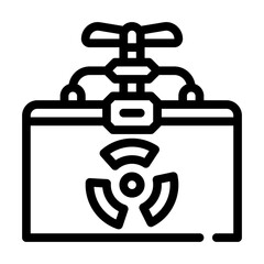 container for storing biomaterials line icon vector illustration