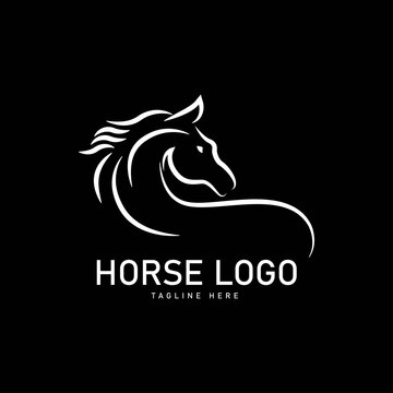 Horse logo design concept, vector illustration