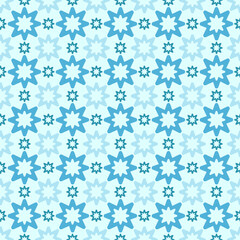 Vector seamless geometric stars pattern. Winter background.