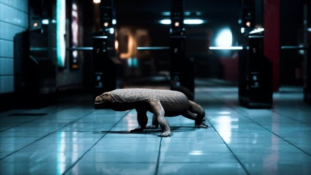 comodo dragon in underground metro station