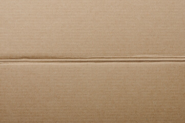 Fototapeta premium Straight bend line on carton paper surface