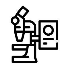 electronic microscope line icon vector illustration flat