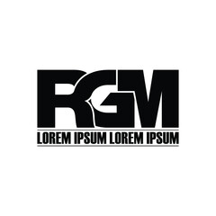RGM letter monogram logo design vector