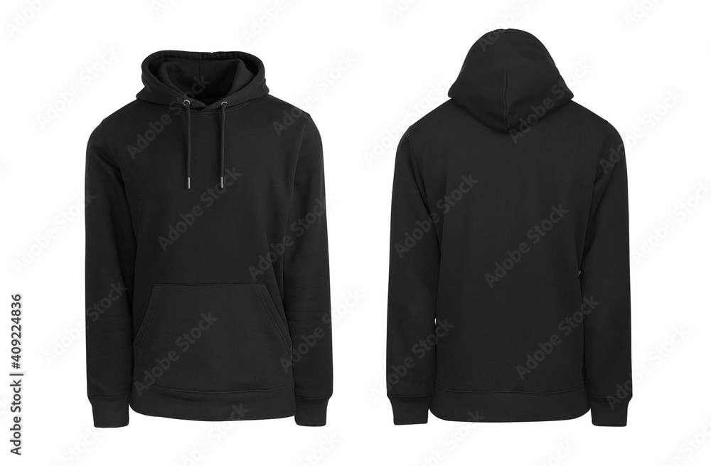 Canvas Prints add your own design. black pullover hoodie cutout and isolated on a white background for easy editin - Canvas Prints