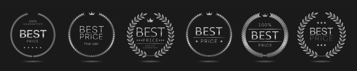 Best price silver wreath icons © mykhailobokovan