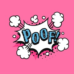 Pop art speech bubble drawing with text. Cartoon style vector collection of frames. Comic illustration on color background