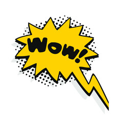 Pop art speech bubble drawing with text. Cartoon style vector collection of frames. Comic illustration on color background