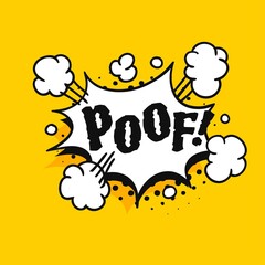 Pop art speech bubble drawing with text. Cartoon style vector collection of frames. Comic illustration on color background